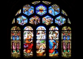eglise saint-eustache paris stained-glass window